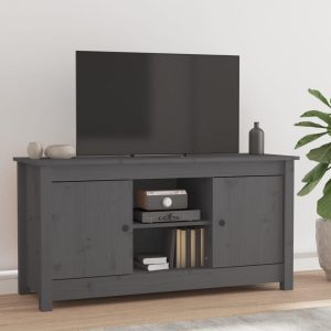 vidaXL Szafka pod telewizor, szara, 103×36,5×52 cm, drewno sosnowe