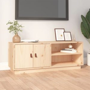 vidaXL Szafka pod telewizor, 105x34x40 cm, lite drewno sosnowe