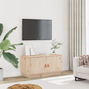 vidaXL Szafka pod TV, 80x34x40 cm, lite drewno sosnowe