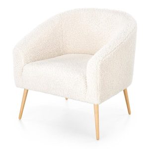 Fotel wypoczynkowy tapicerowany kremowy Grifon 2 – elegancki design, wygodne siedzisko, nowoczesny styl