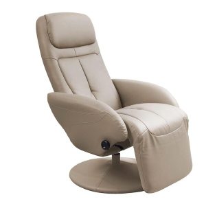 Fotel rozkładany ekoskóra cappuccino Optima – komfort, funkcjonalność, elegancki design