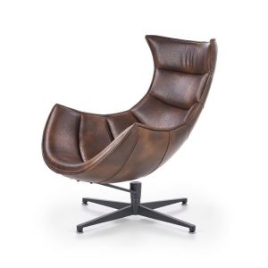 Fotel obrotowy ekoskóra brązowy Luxor – komfort, elegancja, nowoczesny design