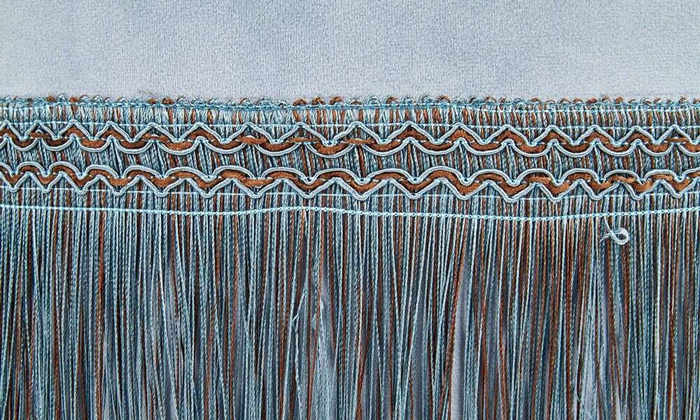Elegancka niebieska pufa okrągła Cosby – komfort w nowoczesnym stylu