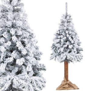 Choinka na pniu sztuczna, świerk śnieżony 220 cm