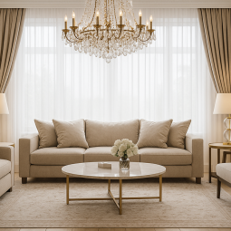 Salon w stylu modern classic