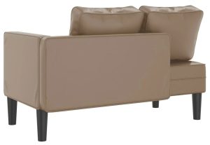Leżanka do salonu z ekoskóry cappuccino W7-F10
