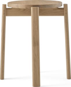 Stołek Passage 46,5 cm naturalny dąb – funkcjonalny design, naturalny kolor, wysokość 46,5 cm, materiał: dąb