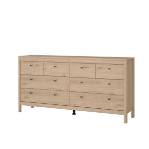 Komoda z szufladami jackson hickory mat 159 cm Madrid – nowoczesny styl, drewno hickory, pojemne szuflady
