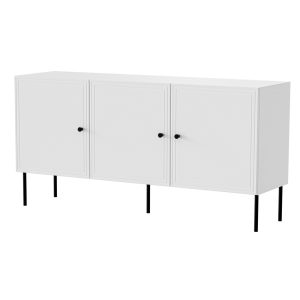 Komoda z drzwiami biały mat 150 cm Modena – elegancki design, funkcjonalność, solidna konstrukcja
