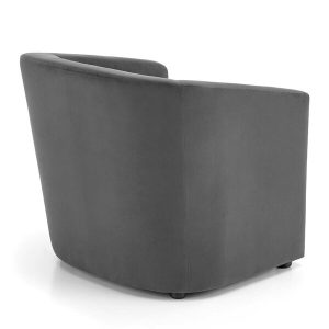 Fotel wypoczynkowy velvet szary Enrico – elegancki design, komfort, wysokiej jakości materiał