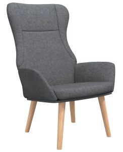 Ciemnoszary tapicerowany fotel wypoczynkowy D9-P93