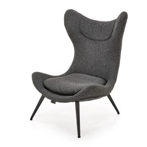 Fotel wypoczynkowy tapicerowany antracyt Atlantis – elegancki design, komfort, materiał tapicerski