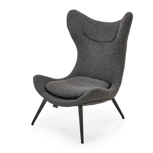 Fotel wypoczynkowy tapicerowany antracyt Atlantis – elegancki design, komfort, materiał tapicerski