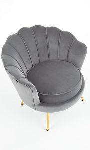 Fotel wypoczynkowy tapicerowany szary Amorinito – elegancki design, komfort i styl, doskonały do każdego wnętrza