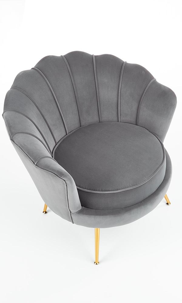 Fotel wypoczynkowy tapicerowany szary Amorinito – elegancki design, komfort i styl, doskonały do każdego wnętrza