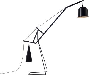 Lampa stojąca Covo cała czarna – elegancki design, nowoczesny styl, uniwersalne zastosowanie