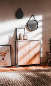 Komoda z drzwiami dąb / antracyt mat 80 cm Denver – funkcjonalność, nowoczesny design, trwałe materiały