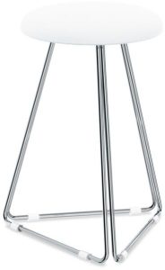 Stołek Basic biały mat – minimalistyczny design, uniwersalne zastosowanie, trwały materiał