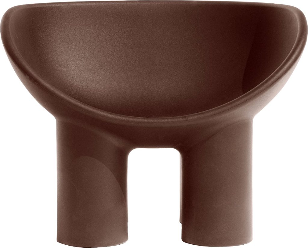 Fotel Roly Poly brązowy – nowoczesny design, wygodny, z tworzywa sztucznego