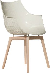 Krzesło Meridiana białe na drewnianych nogach – nowoczesny styl, wygoda, wysoka jakość, elegancki design