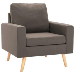 Skandynawski fotel wypoczynkowy w kolorze taupe G2-S65