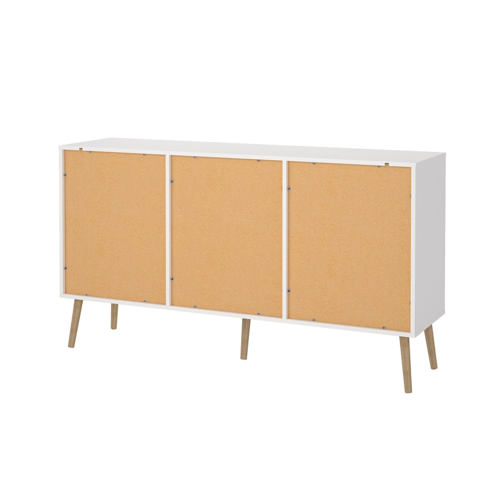 Komoda z szufladami i drzwiami biała mat 147 cm Bodo – elegancka, praktyczna, nowoczesna