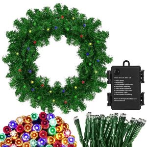 Girlanda choinkowa 300 cm z lampkami 50 LED multikolor, łańcuch na świąteczny, zielony