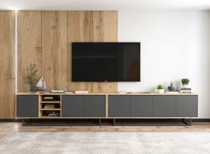 Zestaw stojących szafek rtv dąb wotan + grafit Z5-D03