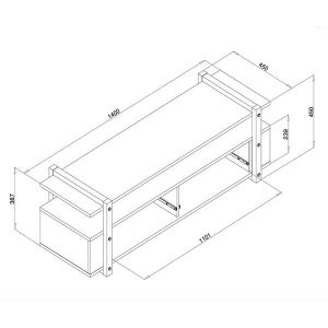 Szafka RTV dąb / antracyt mat 140 cm Brooklyn – nowoczesny design, funkcjonalność, stylowe wykończenie