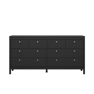 Komoda z szufladami czarna mat 159 cm Madrid – elegancki design, funkcjonalność, nowoczesny styl