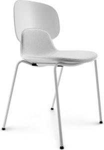 Krzesło Combo szare z tapicerowanym siedziskiem – elegancki design, komfort użytkowania, materiał łatwy w pielęgnacji