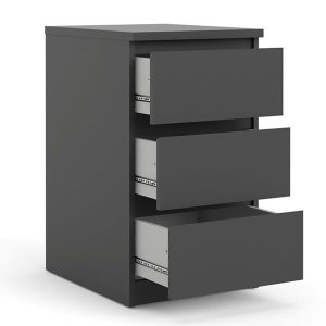 Komoda z szufladami czarna mat 40 cm Naia – elegancka i funkcjonalna, minimalistyczny design, idealna do nowoczesnych wnętrz