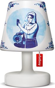 Abażur Cooper Cappie do lampy Edison the Petit Delfts blauw 2.0 – elegancki design, niebieski kolor, materiał tekstylny