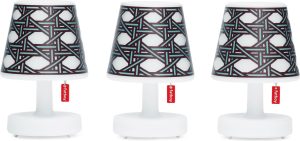 Abażury Cappie Mini Mikado Sky do lamp Edison The Mini 3 szt. – elegancka forma, kolor nieba, idealne do lamp