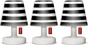 Abażury Cappie Mini Mr Black Stripe do lamp Edison The Mini 3 szt. – nowoczesny design, kolor czarny, stylowe paski