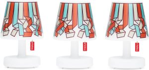 Abażury Cappie Mini Serpetine Sky do lamp Edison The Mini 3 szt. – elegancki design, kolor niebieski, mini rozmiar, materiał tekstylny