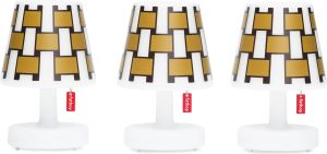 Abażury Cappie Mini Weave Gold Honey do lamp Edison The Mini 3 szt. – elegancki design, złoty kolor, mini rozmiar, materiał tekstylny