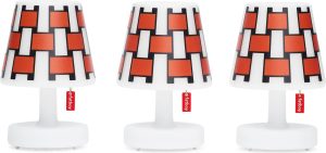 Abażury Cappie Mini Weave Pumpkin Orange do lamp Edison The Mini 3 szt. – unikalny styl, pomarańczowy kolor, materiał tekstylny