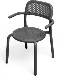 Fotele ogrodowe Toni 4 szt. antracytowe – nowoczesny design, wygoda, trwały materiał