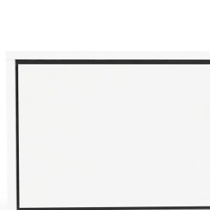 Szafka RTV biała / czarna mat 150 cm Ryan – nowoczesny design, funkcjonalność, trwałość