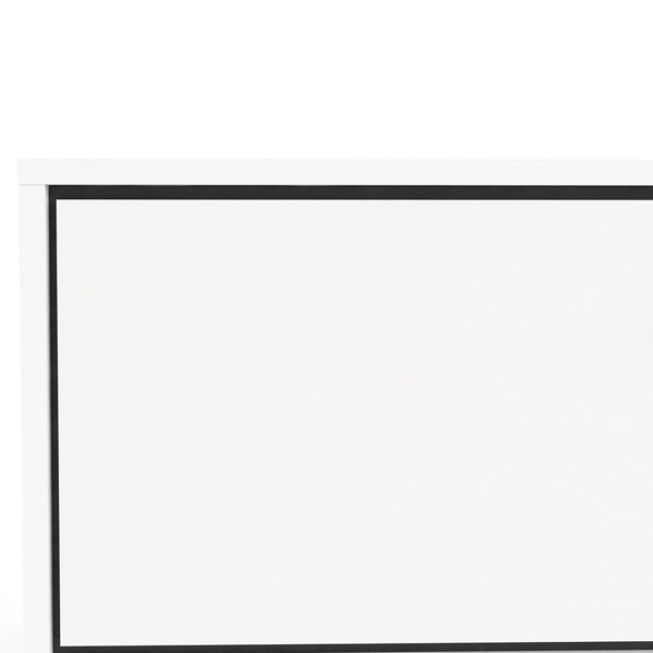 Szafka RTV biała / czarna mat 150 cm Ryan – nowoczesny design, funkcjonalność, trwałość
