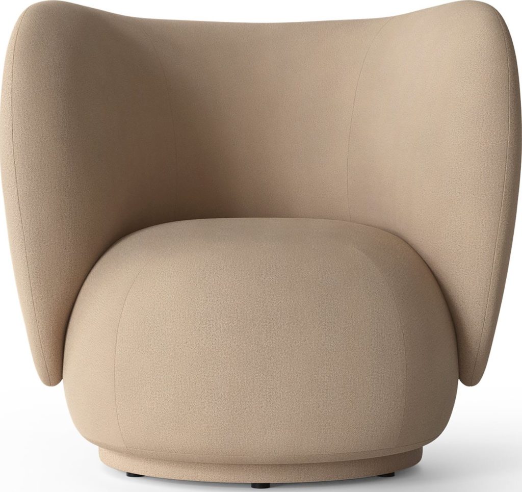Fotel Rico Brushed piaskowy – stylowy design, komfortowe siedzisko, tkanina velvet