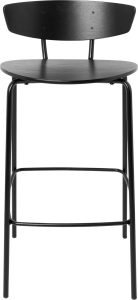 Krzesło barowe Herman 87 cm czarne – elegancki design, komfort, trwałość, idealne do kuchni i barów