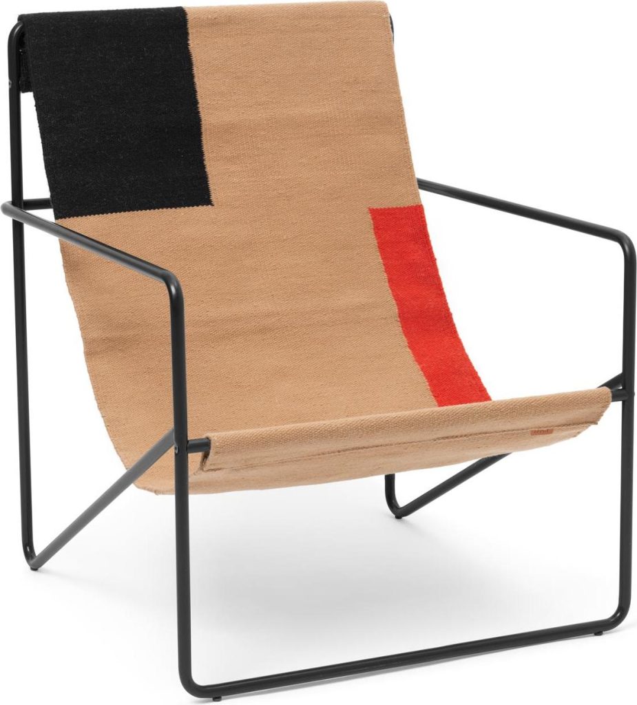 Krzesło Desert Block czarna rama – nowoczesny design, wygodne siedzisko, uniwersalne zastosowanie
