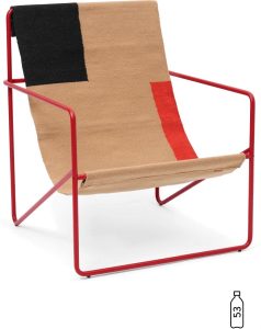 Krzesło Desert Block z czerwoną ramą – nowoczesny design, trwałe materiały, ergonomiczna konstrukcja