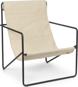 Krzesło Desert Cloud czarna rama – nowoczesny design, wygodne siedzisko, elegancka kolorystyka