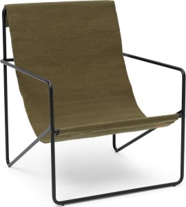 Krzesło Desert Olive czarna rama – nowoczesny design, komfort, trwałe materiały