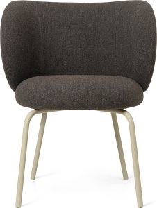 Krzesło Rico Hallingdal brązowe z beżowymi nogami – elegancki design, komfortowe siedzisko, uniwersalne zastosowanie