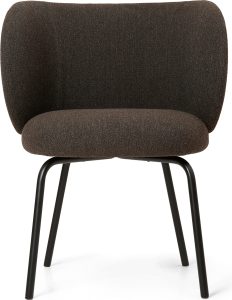 Krzesło Rico Hallingdal brązowe z czarnymi nogami – elegancki design, trwałe materiały, styl skandynawski