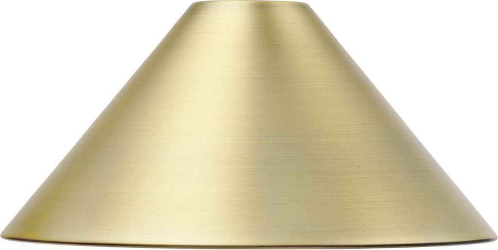 Lampa klosz Cone mosiądz – nowoczesny design, elegancki kolor, metalowa konstrukcja